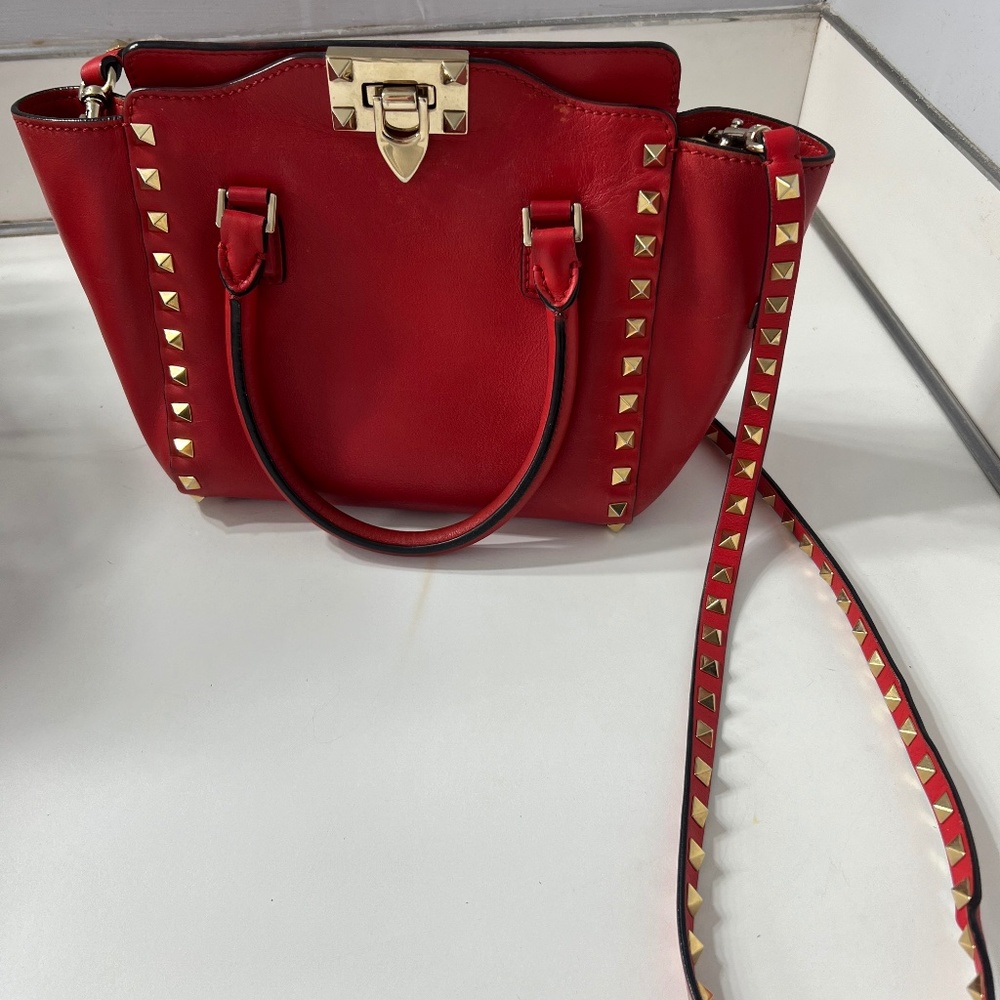 Valentino leather rock stud crossbody